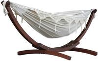 Vivere tweepersoons hangmat met houten standaard - natural