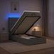 vidaXL Ottomaanse Bed met Matras en LED Donkergrijs 100 x 200 cm Stof