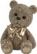 VAN MANEN Teddybeer sculptuur or 10x8x13cm polystone decoratie.
