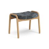 Swedese Repose-pieds Lamino chêne huilé/peau de mouton Charcoal (gris foncé)