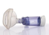 Philips OptiChamber Diamond HH1308 Voorzetkamer met ventiel en masker Grijs, Paars