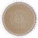 Placemats rond Boho print set van 4 - boerderij jute placemats met pompon kwastje 38.10 cm placemat voor eetkamer keuken tafeldecoratie