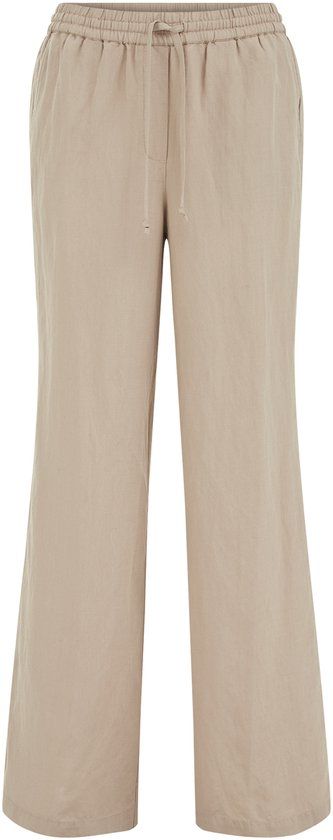 WE Fashion Dames wide leg broek van linnenmix