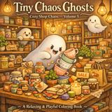 Tiny Chaos Ghosts Tiny Shops: A Cute & Relaxing Coloring Book with Mischievous Little Ghosts in Cozy Shop Scenes