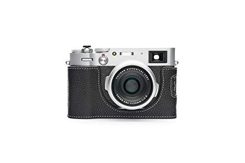 Zakao Cameratas voor Fuji X100V - Zwart - Handgemaakt - Echt Leer