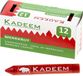 Kadeem Craie indélébile - 12 pièces Rouge