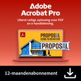 Adobe Acrobat Pro - 12 Maanden - 1 Apparaat - Meertalig - PC/MAC Download