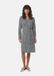 comma - Crêpe jurk met pictogrampatroon - navy