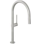 KLUDI-REEF Keuken ééngreepsmengkraan - uittrekbare spoeldouche Stainl.Br. Nicke, 50851N575