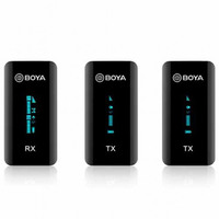 Boya Wireless Microphone 2.4 Ghz 2 Transmitter 1 Receiver