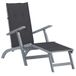 Fauteuil de terrasse avec repose-pieds et coussin acacia massif