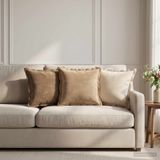 vidaXL Taie d'oreiller 6 pièces bois taupe 35 x 35 cm tissu chenille