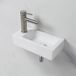 Lavabo Céramique Blanc Trou de robinetterie gauche 376 x 188 x 93 mm Montage mural