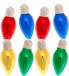 Krebs Shoppartners Bv 8x stuks luxe glazen feestlampjes kerstballen gekleurd 9 cm
