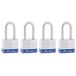 Master Lock 3QLF Outdoor hangslot met sleutel, 4 stuks gelijksluitend