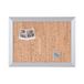 Bi-Office Kamashi Prikbord, Memobord van Kurk met Zilverkleurige Omlijsting MDF, 900x600 mm
