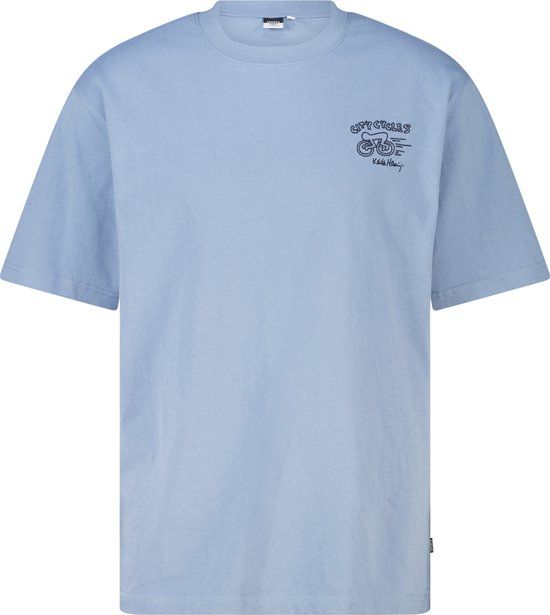 America Today T-shirt Echo Vintage blue Katoen XL