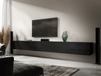 KINGSTON meuble TV-HiFi 2 portes battantes 280 cm chêne noir