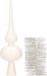 Decoris Kaemingk B.V. Kerstversiering glazen piek glans 26 cm en folieslingers pakket winter wit van 3x stuks - Kerstboomversiering