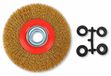 Brosse métallique ronde 125mm avec 4 adaptateurs pour meuleuse d'angle