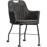 MxSofa Eetkamerstoel Floria - Microvezel - Steel