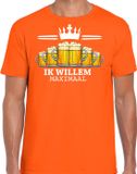 Bellatio Decorations Koningsdag verkleed shirt voor heren - bier, ik willem - oranje - feestkleding M