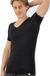 Fibershirts® Anti-transpiratie T-shirt - T-shirt tegen zweetvlekken - Anti-transpiratie T-shirt - met ArmPads PRO & zilveren behandeling - heren - ronde hals, zwart.