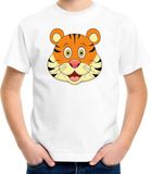 Bellatio Decorations Shoppartners Bv Cartoon tijger t-shirt wit voor jongens en meisjes - Kinderkleding / dieren t-shirts kinderen 158/164