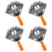 Relaxdays Hoekklemmen - set van 4 - 90 graden - tot 50 mm - grijs/oranje