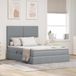 Maison Exclusive lit de rangement avec matelas, gris clair, 140 x 190 cm, tissu