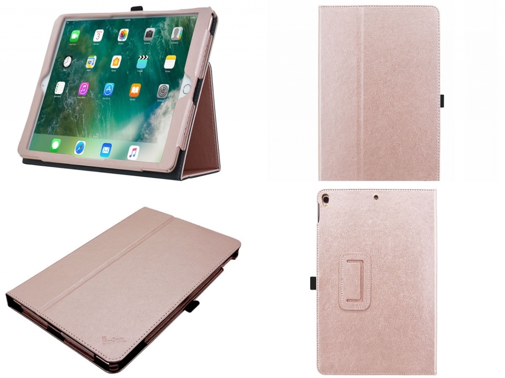 i12Cover Ipad Air 10.5 Inch 2019; Stand Smart Case voor uw Apple Ipad Air 10.5 Inch 2019,Rose Gold/Goud luxe handgemaakt hoesje in business uitvoering, rose goud , merk