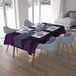 Bonamaison Tafelkleed, Anti-Mold, Sneldrogend, Waterdicht, 100% Polyester Tafellaken, Paars, zwart, 140 x 200 Cm