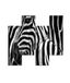 Homemania Wandafbeelding, zebra, 4 delen, dieren, woonkamer, slaapkamer, meerkleurig, 76 x 0,3 x 50 cm, HM204PMDF239, MDF