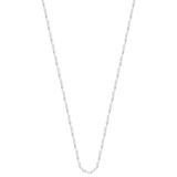 Lucardi Dames Ketting - Echt Zilver - 38 cm
