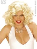 Widmann Moviestar Pruik, Kunsthaar, Vrouwen, Kort, Krullen, Blond, Nee