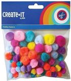 Haza original Creat It Bright Mix Pompoms 75 Stuks