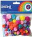 Haza original Creat It Bright Mix Pompoms 75 Stuks