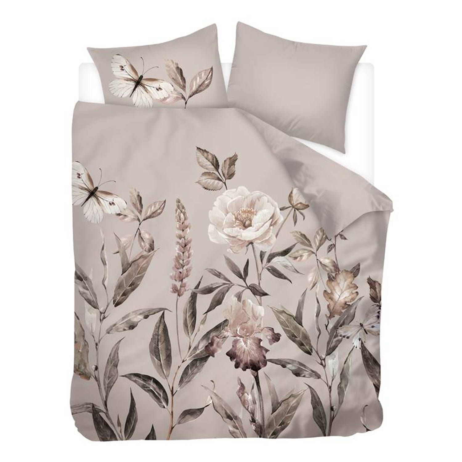Snoozing Butterfly Field - Flanel Dekbedovertrek Lits-jumeaux 240x200/220 cm - Multi kleur