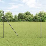 vidaXL Euro Hek 1,6 x 10 m PVC-gelaagd ijzer Zwart