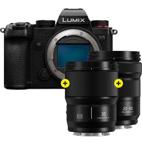 Panasonic Panasonic Lumix DC S5 body + Lumix 20-60mm F/3.5-5.6 + Lumix S 35mm f/1.8