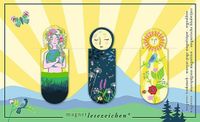 moses. Magnetische boekenlegger - Ray of Light - Set van 3 - 2,1x5,5cm