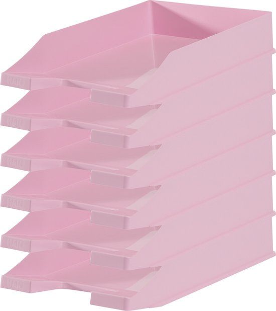HAN Brievenbak - A4 - Plastic - Pastel Roze - 10 Stuks