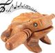 Bois Grenouille Guiro Râpe avec Maillet - Artisanat Traditionnel Thaïlandais - Instrument de Musique Grenouille Chanceuse en Bois - Décoration pour la Maison et le Bureau - 7 x 7 x 11 cm