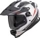 Scorpion ADF-9000 Air Feat Mat Wit Zwart Rood Adventure Helm - Maat S