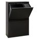 ARREGUI Basic CR606-B2 Recyclingcontainer | Afvalcontainer in Staal | 4 Compartimenten 23+11+17+17 L (68 L) | Binnenemmers voor PMD en GFT | Recyclebak voor Afvalscheiding | Afvalbak Keuken | Zwart