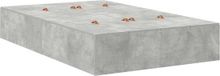 vidaXL Opbergbedframe Beton Grijs 120 x 200 cm Bewerkt Hout