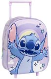 Stitch 3D-schoolrugzak met Wielen Lila 25 x 31 x 10 cm