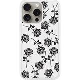 iPhone 15 Pro Roses noires bedrukt siliconen hoesje