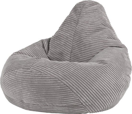Icon Dalton Corduroy Kids Bean Bag Chair - Grey