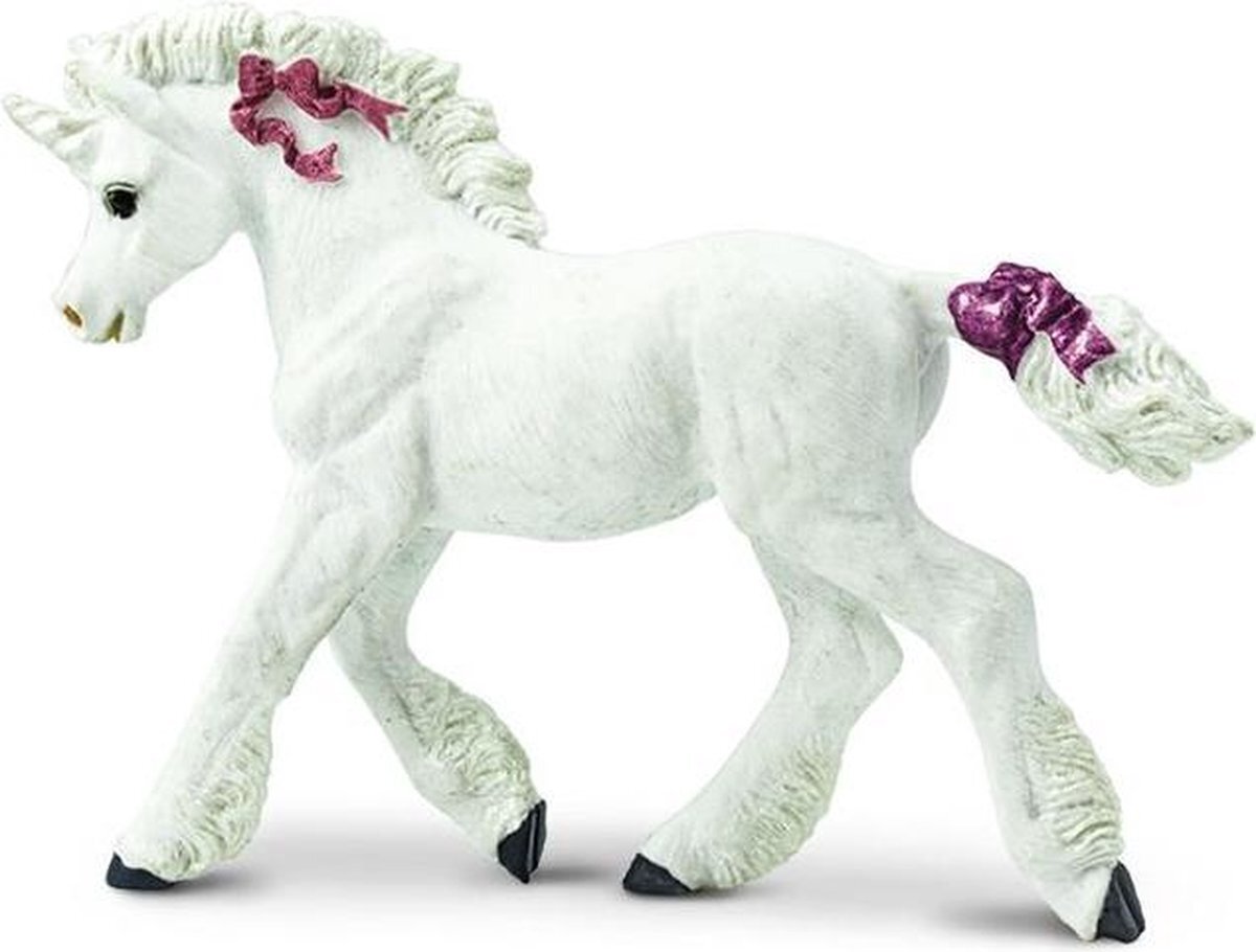 Safari Speelfiguur Unicorn Baby Meisjes 9,5 Cm Wit/paars/roze